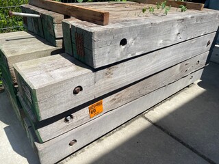 4x Guyana Teak Dragline Schotten, 200x1000mm, lengte 1/165cm, 3/200cm
